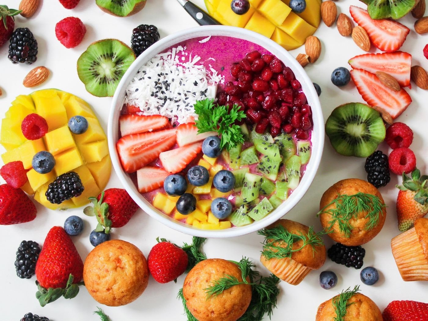 A variety of fresh fruit